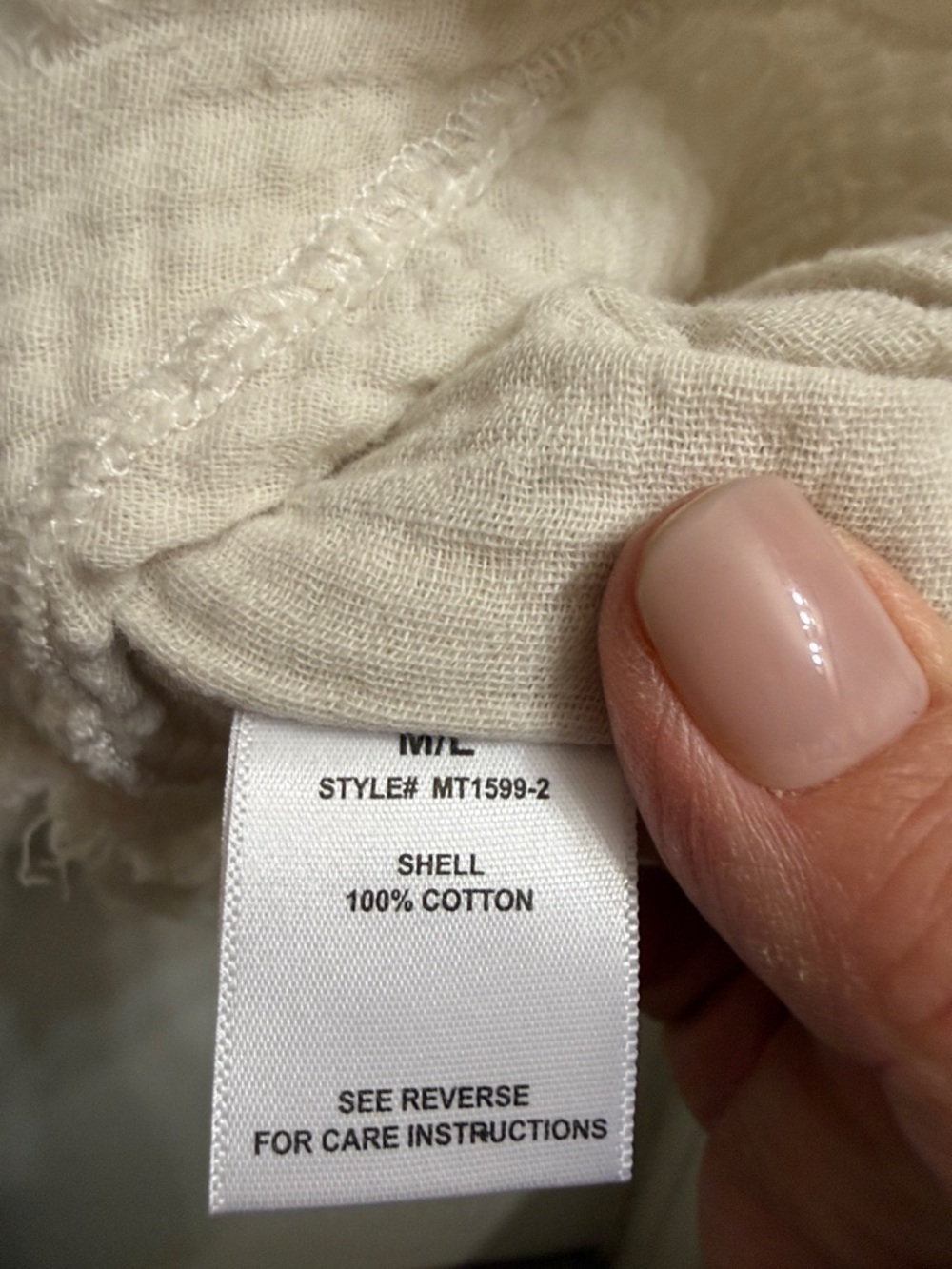 Oli & Hali Cream Button-Down Textured Layered Shirt - Picture 3 of 5